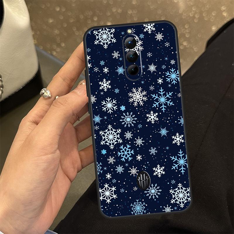 Snow Snowflake Winter Case For ZTE Nubia RedMagic 6 7 6S 7S Pro 6R RedMagic 10 Air 9 8 8S 9S 10S 11 Pro Plus Cover