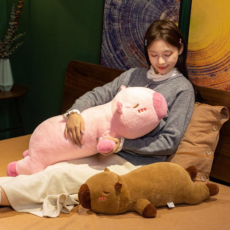 Cute Soft Capybara Throw Pillow Plush Toy Doll Capybara Doll Girl Sleeping Soothing Doll
