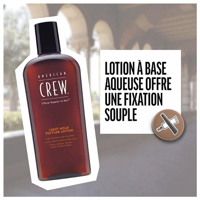 Crème Coiffante - American Crew - Light Hold Texture Lotion - 250ml - Fixation Souple - Effet Mat
