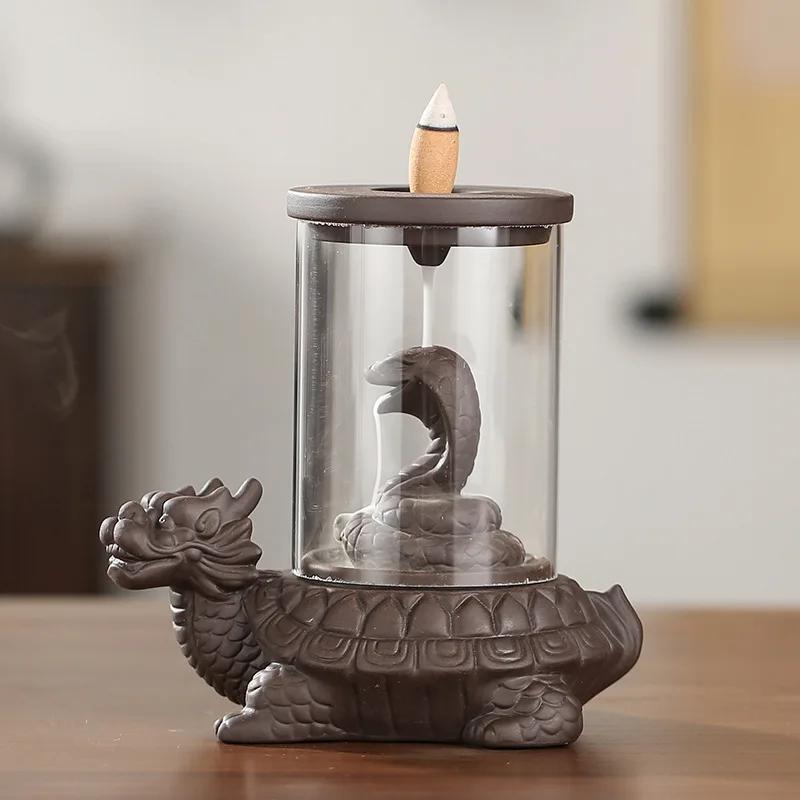 

Модная бергамотовая горелка для лотоса, дымчатый водопад, курильница для благовоний, конусная курильница для благовоний, украшение для гостиной, фонтан для ароматерапии