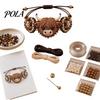 Personalisierte Schmuckzubehörteile DIY Armband-Herstellungsset, Set mit bunten Perlen und Tier-Anhängern, Handgemachtes Bastelset für Erwachsene