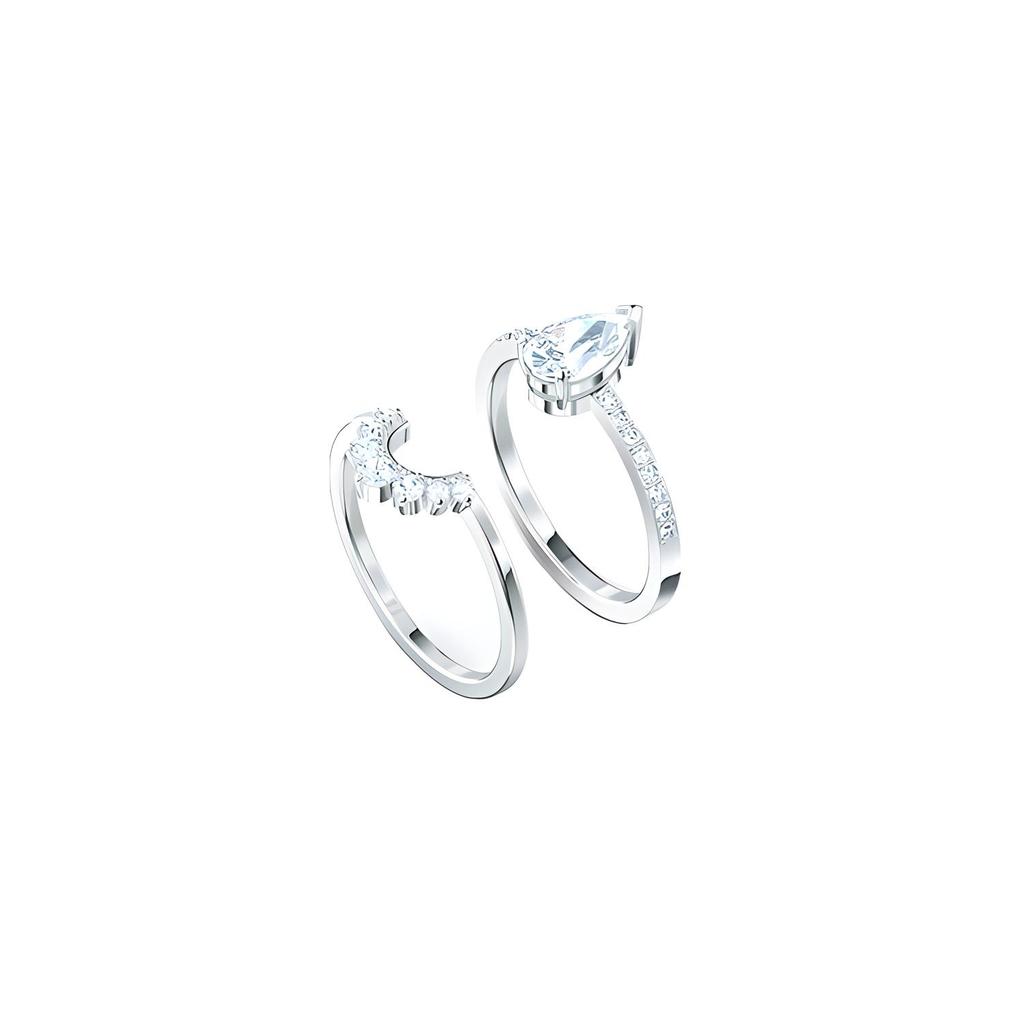 Swarovski Attract White Gold Plated Rings Womens Silver