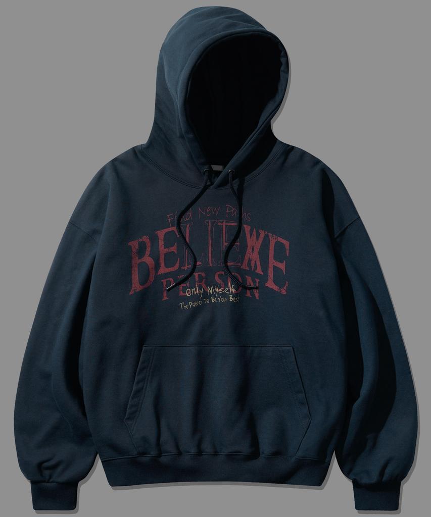 Believe Heavy Cotton Hoodie Navy Kmhd6830
