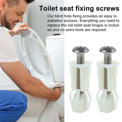 Kit bulloni per sedile WC da 2/4 pezzi Kit viti per sedile WC universale per impieghi gravosi Kit viti di fissaggio per copriwater di facile installazione