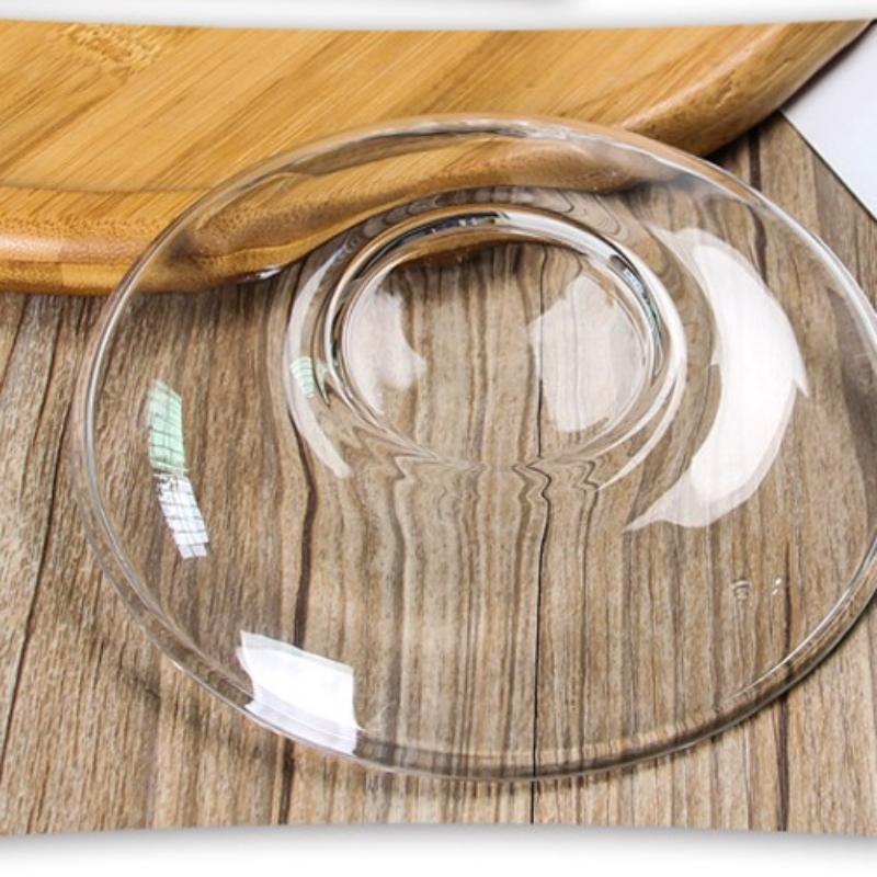 1Pcs Heat Resistant Glass Wax Catcher Tray Transparent Ruffled Edge Candle Drip Protector Reusable Candlestick Ring Holder