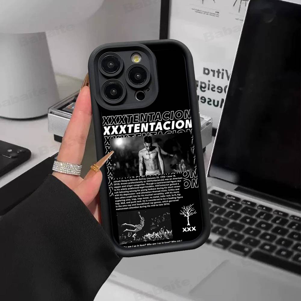 Handyhülle für iPhone 17 16 E 15 14 13 12 11 Pro Max Plus Rückabdeckung des Rappers X-XXXTentacionS
