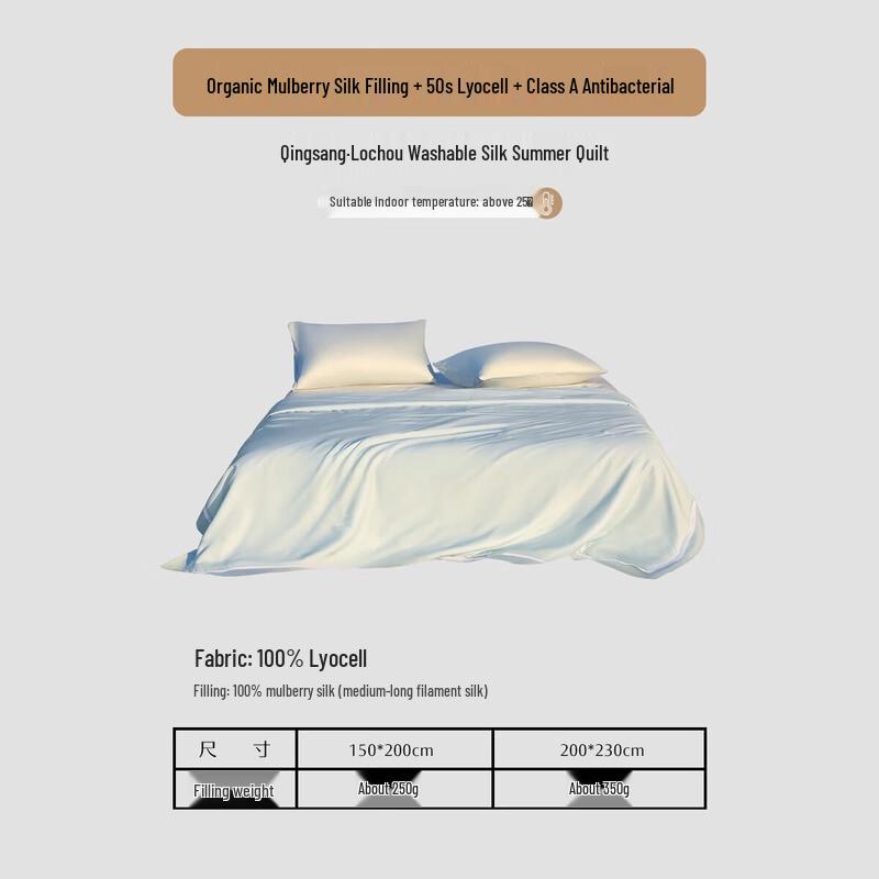 

Mercury Home Textiles 100% Silk Summer Cooling Quilt