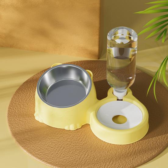 Stainless Steel Cat Bowl Large Capacity Pet Feeding Bowl Automatic Water Storage Bowl Home Pet Shop Supplies