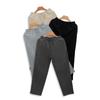 Men's Cotton Blend Twill Knit Wide Leg Pants Multi Color Casual Loose Fit Elastic Waist Trousers with Zipper Pockets