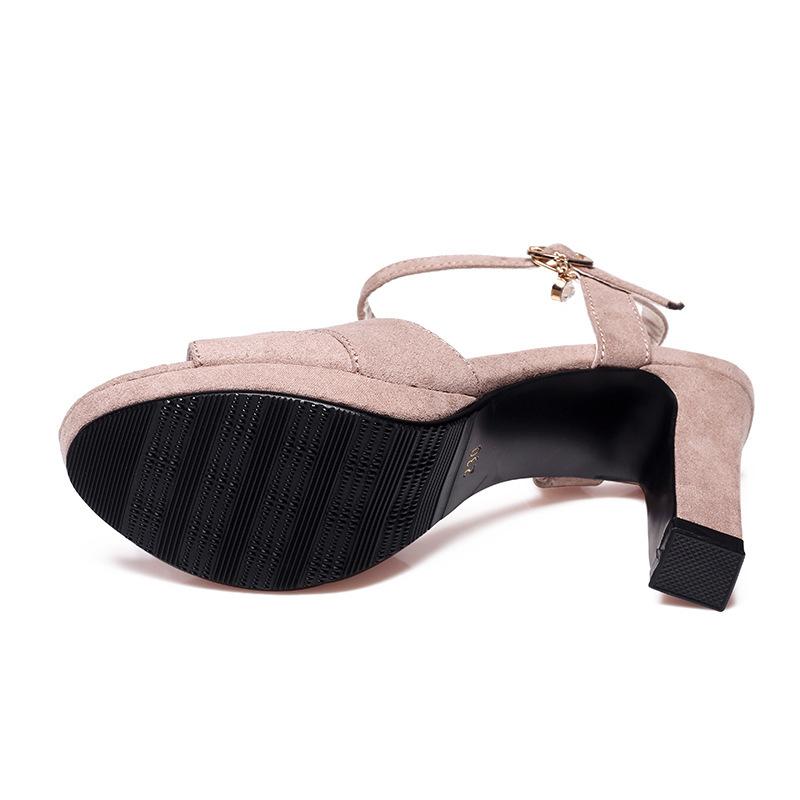 Léto Ženy 6 cm 8 cm Vysoké podpatky 2 cm Platforma Semišové sandály Lady Fetish Block Nízké podpatky Sandles Nighclub Catwalk Párty boty