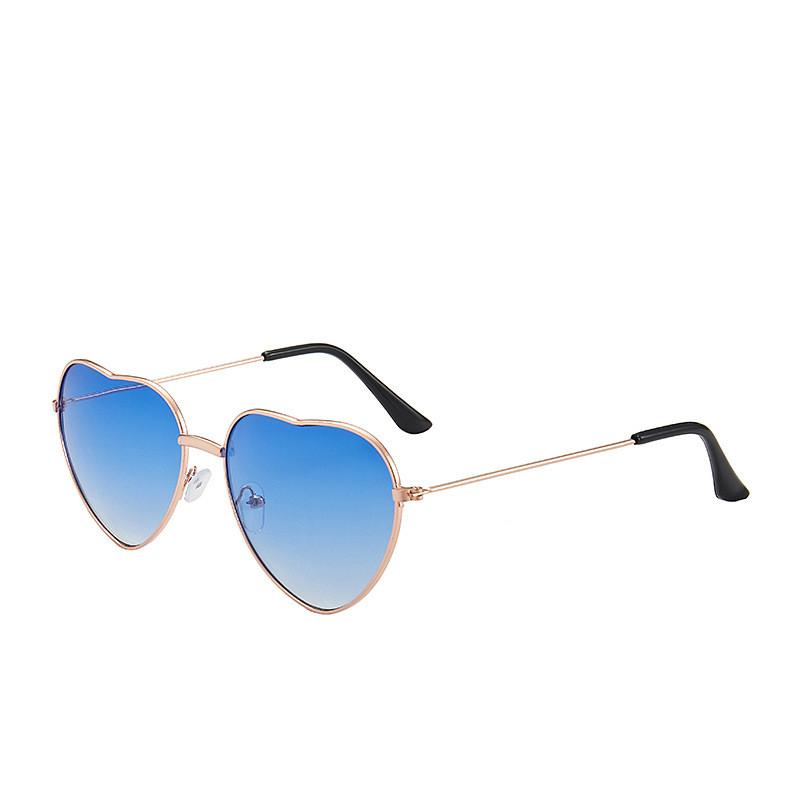 Women Ladies Sunglasses Heart Shaped Candy Sunglasses Metal Designer Stylish Rimless LOVE Glasses Ray Men Sunglasses