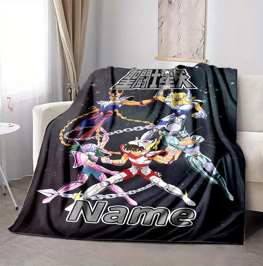 Custom Name Cosmic Warrior Flannel Blanket Throw Blanket Soft Warm Sofa Bed Decor Unique Gift