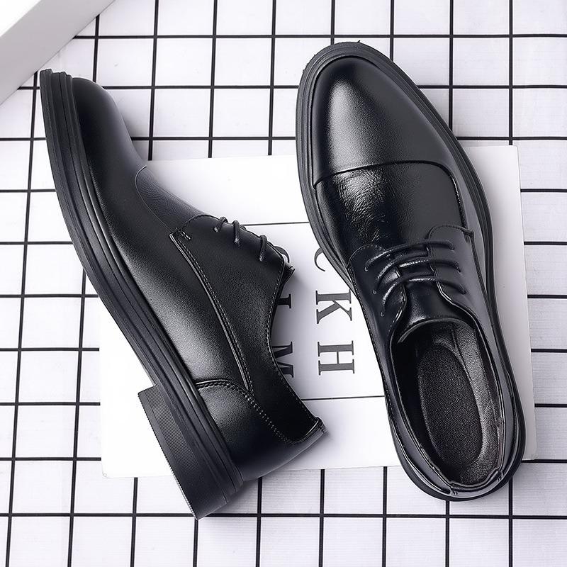 Mens Luxury Dress Leather Shoes Elegant Slip On Casual Oxford Shoes Moccasin Pointed Toe Male Footwear Autumn