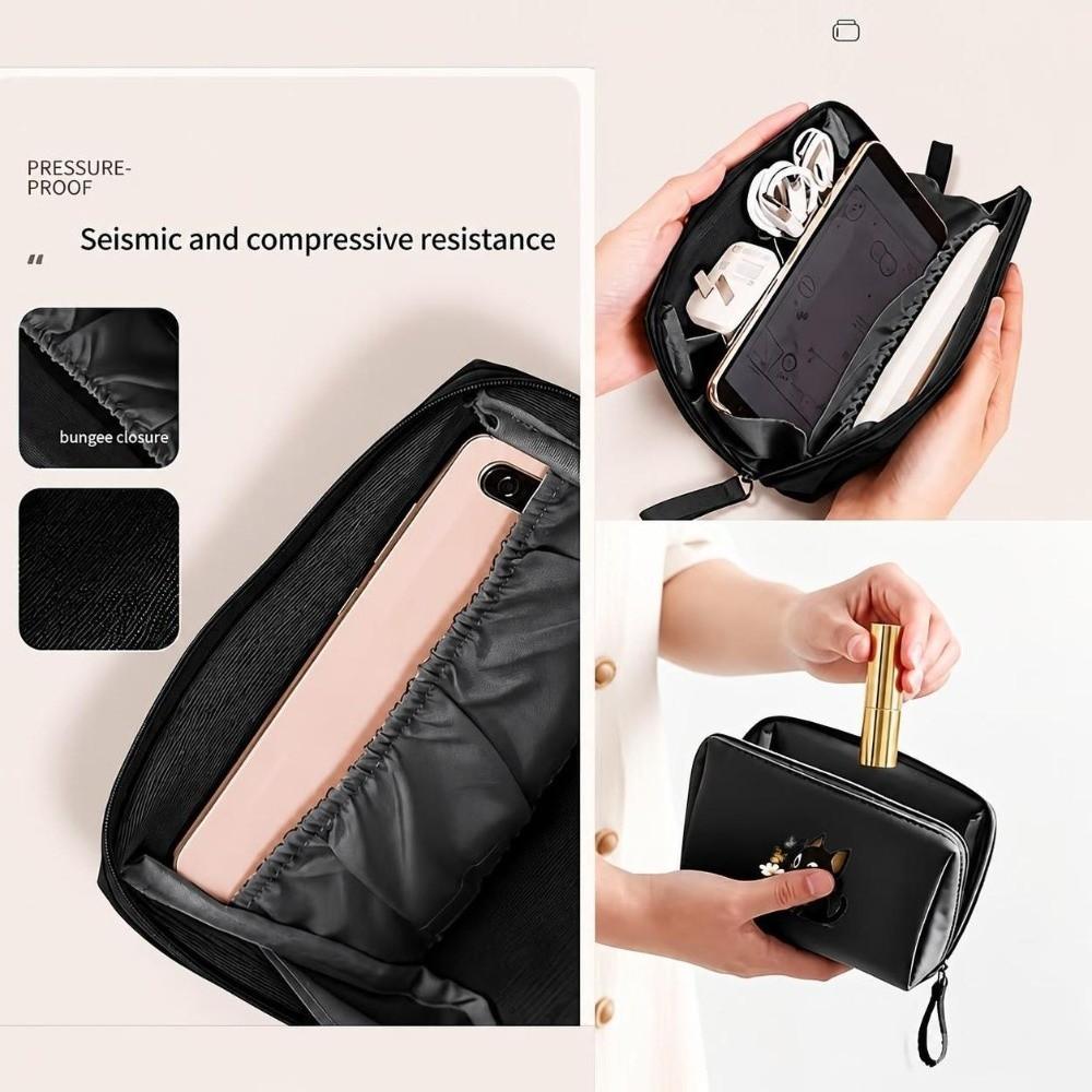 Portable Size Makeup Bag Cat Printed Storage Organizer Simple Cosmetic Pouch Travel Use