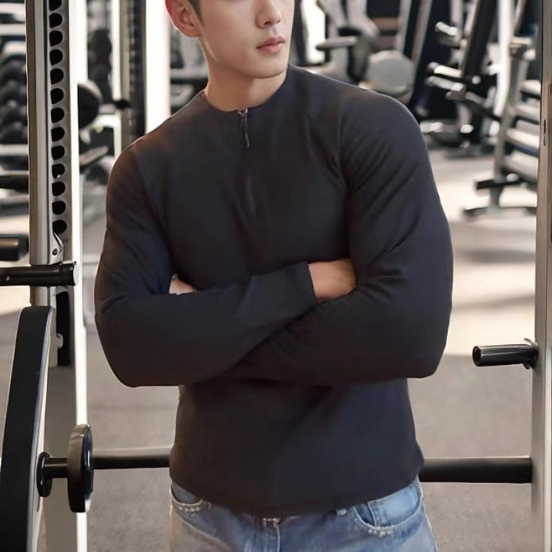 Men S Slim Fit Long Sleeve Fleece Lined T Shirt For Winter Sports