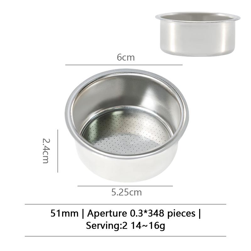 Coffee Filter Basket 51mm 54mm 58MM Stainless Steel Replacement For Bottomless Portafilter Powder Bowl Barista Espresso Tools