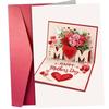 Rose Heart Patterns Mother's Day Greeting Card Imitation 3D Invitation Card  Happy Mother's Day