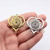 Heart-Shaped Earring Connectors Findings Antique Bronze Color Jewelry Making Workshop Supplies DIY Earring Parts