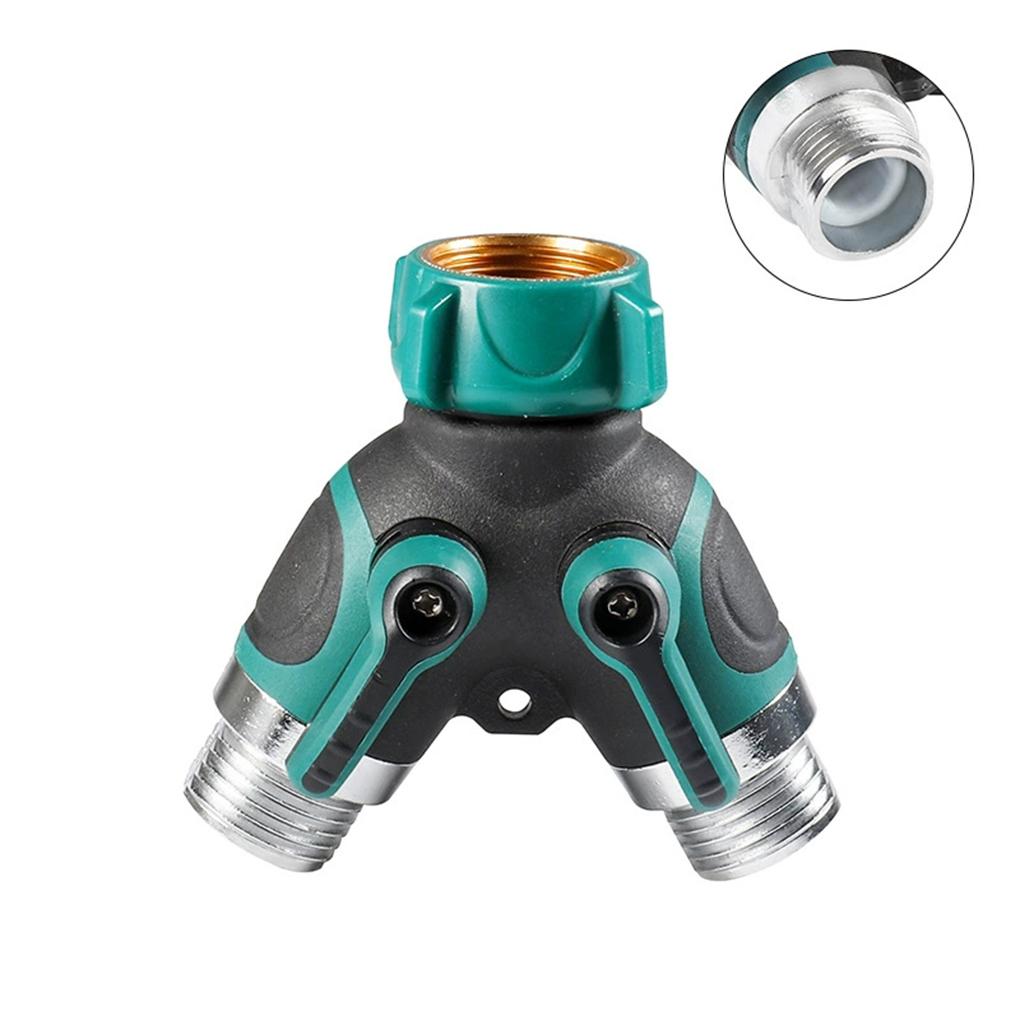 ABS Garden Hose Splitter 2 Way Y-shaped Alloy For Garden Watering Systems Connector For Garden