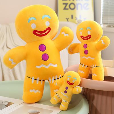 Cartoon Christmas Gingerbread Man Pillow Plush Toy Doll Gingerbread Man Doll