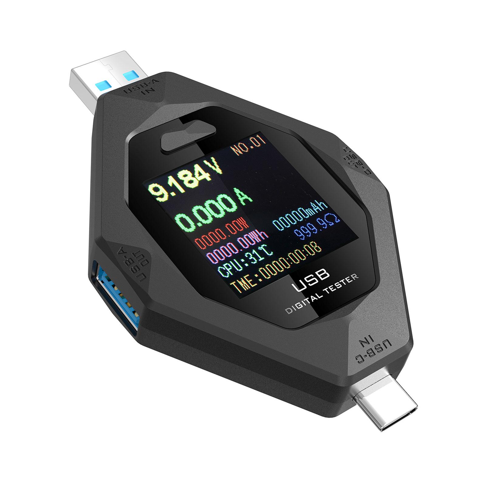 

Портативний USB-тестер зарядного пристрою типу C PD USB-тестер типу C із високоточним вимірюванням напруги та струму