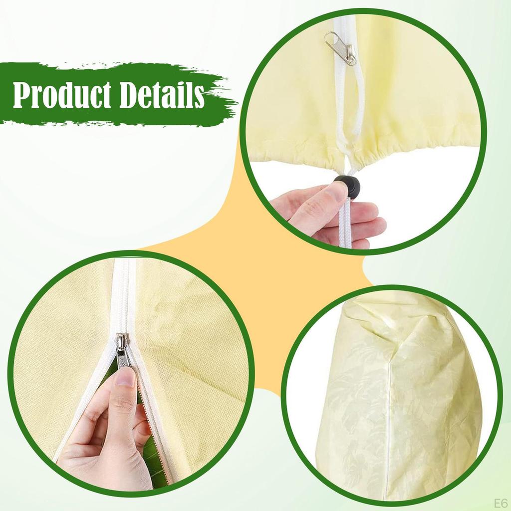 Plant Blanket Gardening Accessories Freeze Protection Bag for Potted Plants Backyard