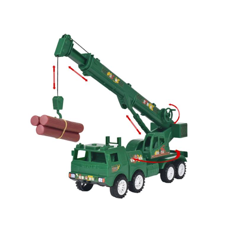 Toy Construction Crane Large Size Inertia Driven Plastic Vehicle Model Kids Gift