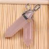 Bohemian Style Agate Crystal Quartz Hexagonal Bullet Pendant Necklace