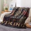 Viking Warrior  Print Flannel Blanket, High quality Comfortable for All Seasons, Home Decor, Warmth and Comfort