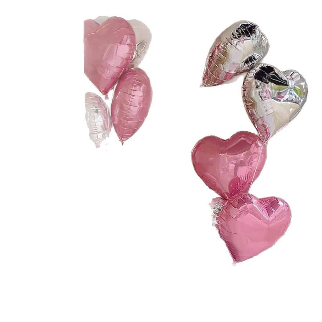 Red Heart Aluminum Foil Balloon - Romantic Photo Props for Proposals and Birthday Decorations