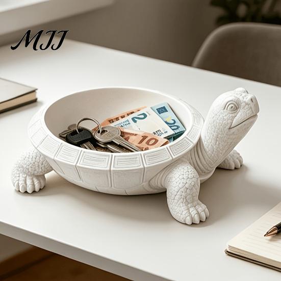 Desktop Trinket Tray 3D Printed Turtle Storage Tray, Decorative Jewelry for Necklaces Modern Home Decor Accents Rings, Creative Organizer Living Room