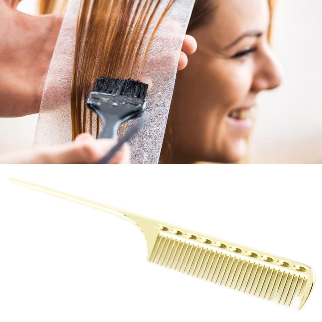 Salon Rat Tail Hair Comb Men Women Styling Comb Professional Barber Aluminum Metal Comb