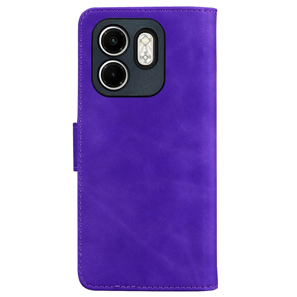 Dla Infinix Hot 50i 4G/Smart 9 4G Etui Jednokolorowe Skórzane Portfel Pokrowiec na Telefon