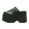 Wedges mules shoes Women high heel pumps Fashion slipper sandals platform casual outdoor comfortable Square toe Summer shoes