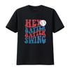 Mens Baseball Oversized T Shirt FHey Batter Swing Loose Ballpark S Tops Black X Large Vintage Washed Casual Designer Clothes