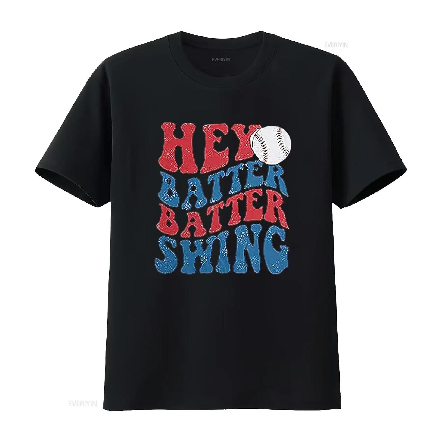 

Мужская оверсайз футболка для бейсбола FHey Batter Swing Loose Ballpark s Топы Черный X Большой винтажная стирка Повседневная дизайнерская одежда S чёрный