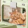 Portable Collapsible Pet Carrier Box Plastic Thickening Foldable Cat Cage with Handle Breathable Dog Kennel Car Carrying