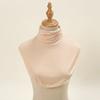 New Womens Muslim Modal Fake False Collar Islamic Hijab Extensions Turtleneck High Neck Cover Warmer Bright Solid Color Half Top