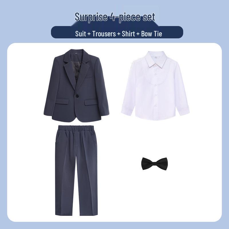 Stylish Boys' Spring/Autumn Suit - Trendy Korean-Style Casual Outfit for Kids