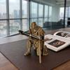 Funny Kneeling Knight Pen Holder Decorations Multi-functional 3D Printing Knight Ornaments Creative Desktop Accessory Home Decor