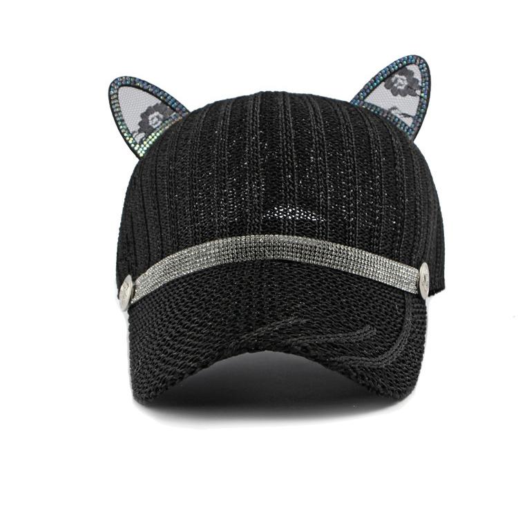 Cute Cat Ears Baseball Cap Outdoor Summer Girl