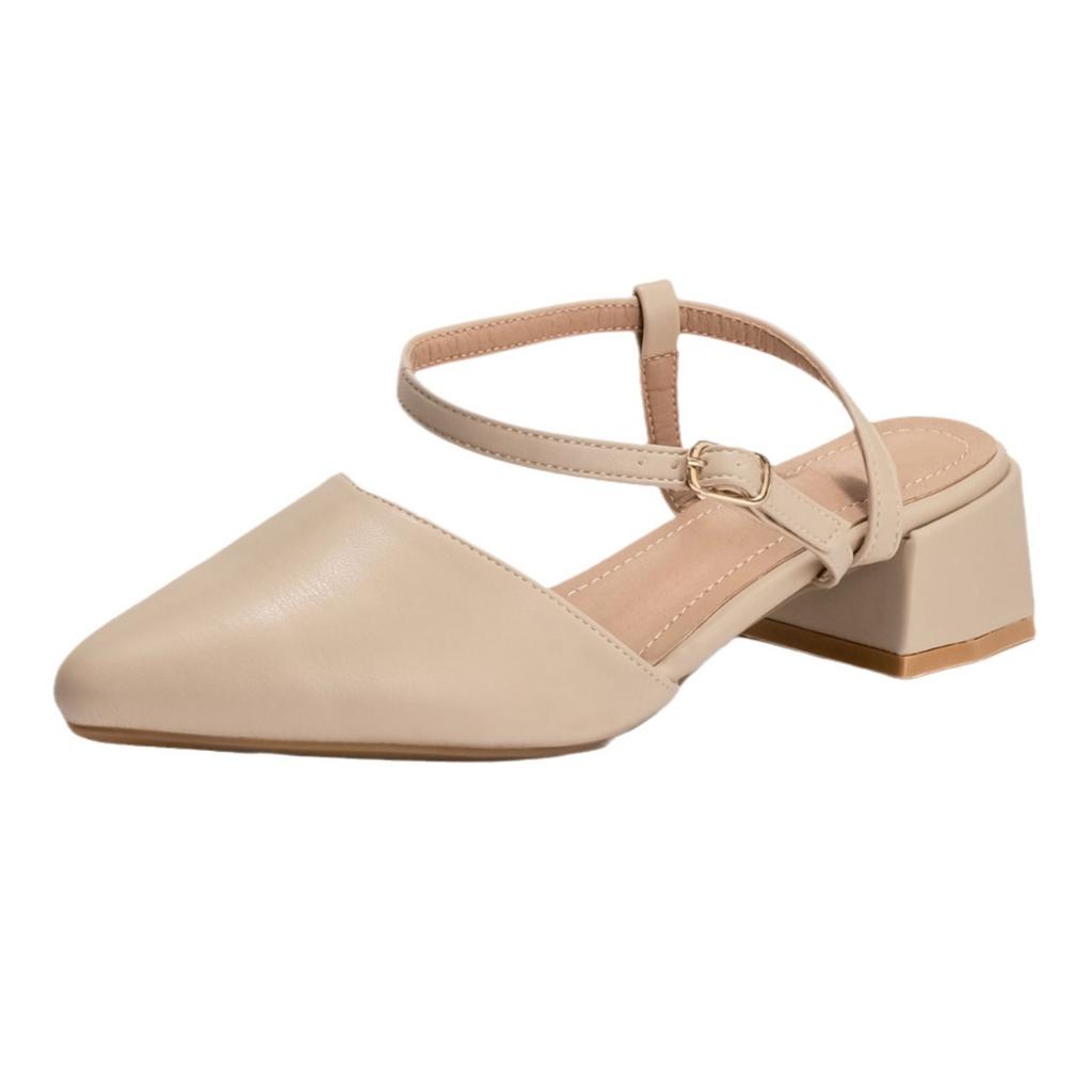 Autumn New Single Shoes Women's Fashion French High Heels Women's Thick Heels High-end Bag Head Temperament Women's Shoes 2025
