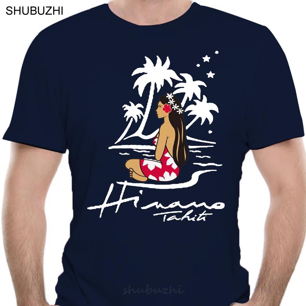 euro size Hinano Tahiti Logo Tshirt Womens Style cotton tshirt men summer fashion tshirt S