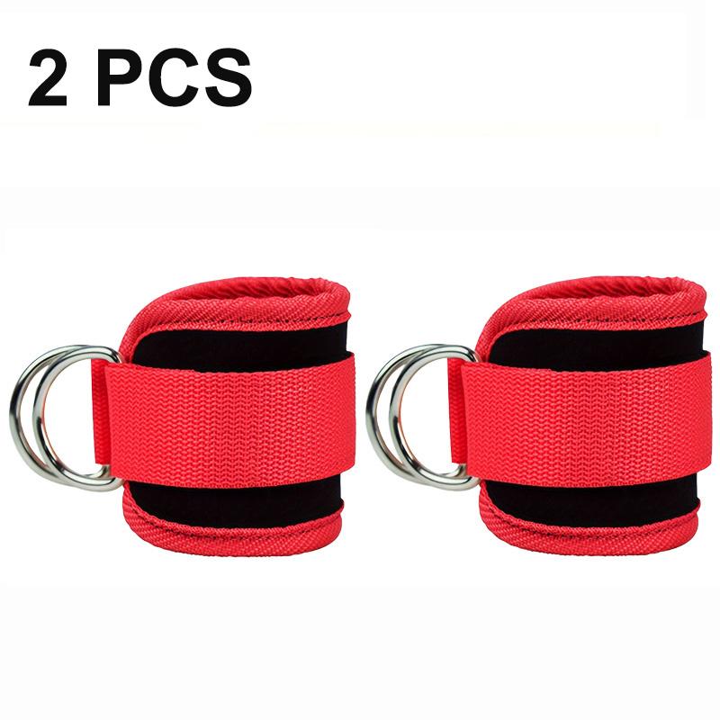 Double D Ring Ankle Cuffs Heavy Duty Straps For Glutes Legs Abs Workouts Strength Training Gym Equipment