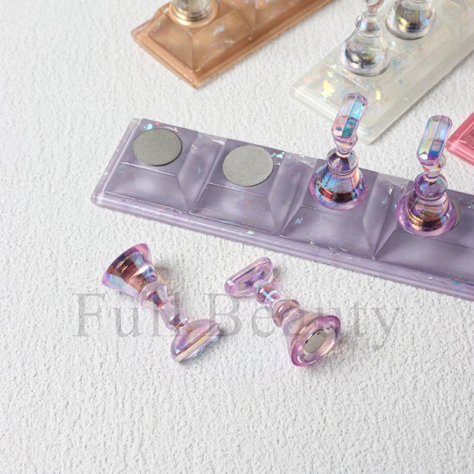 Nail Art Tools Resin Aurora Finger Holder Chess Practice Holder Set Bracket Water Drop-Shaped Practice Tool