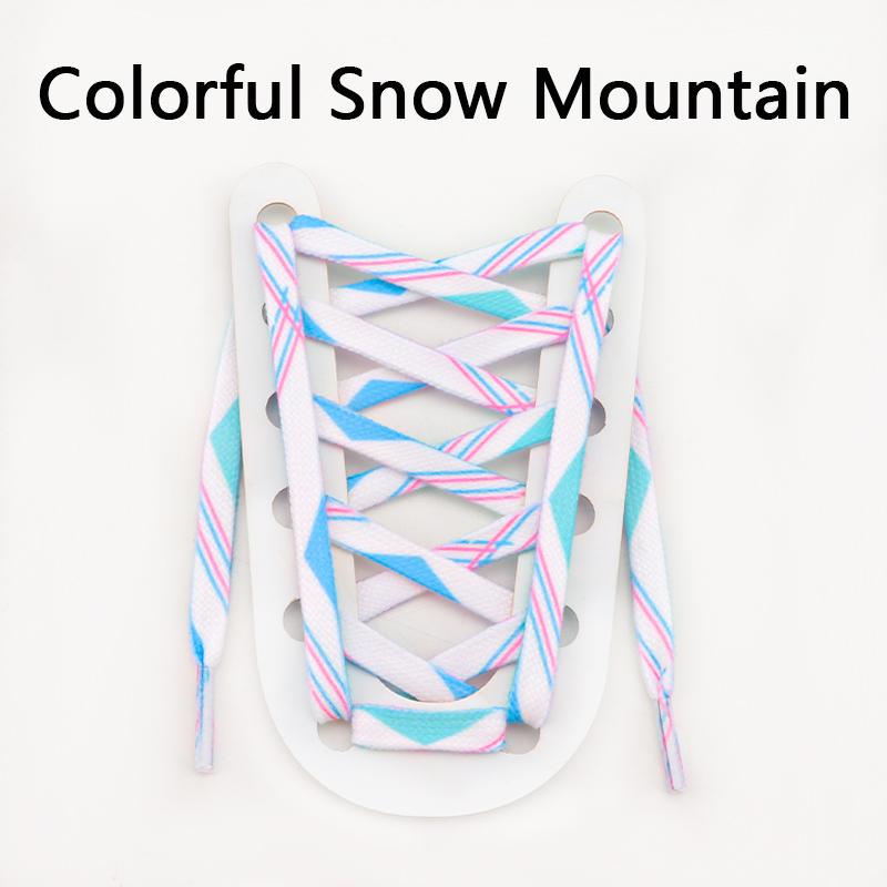 Lacci piatti per sneakers Tie-dye arcobaleno Lacci per scarpe personalizzati Lacci per scarpe da ginnastica Lacci per scarpe sportive Scarpe in tela AF1 Lacci per scarpe