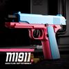 M1911 Toy Gun Pistol Soft Bullet Shell Ejected Blaster Manual Airsoft Air Gun Launcher For Children Adults Shooting Games