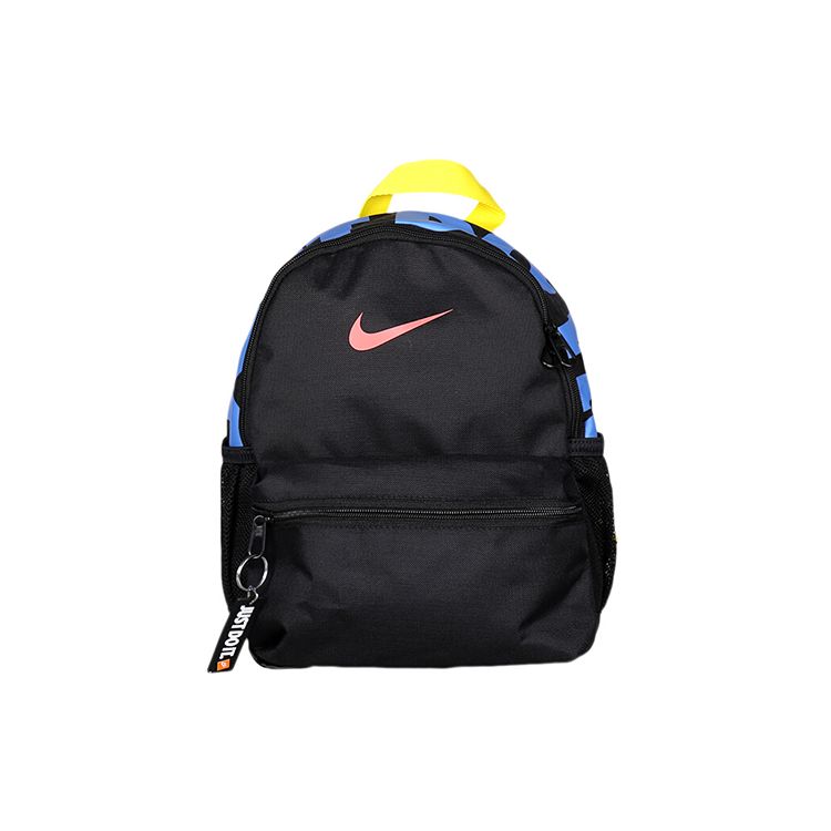 Nike Logo Zipper Closure Polyester Backpack Unisex Backpacks Black Multicolor BA5559-014 Black Multicolor