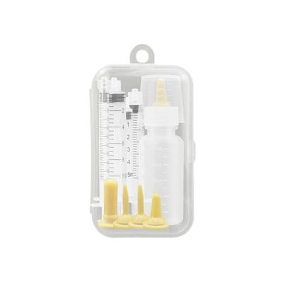 Silicone Pet Nursing Bottle Kit Feeding Bottles Waterproof Replacement Pets Feeder Nipples Nursing Syringes for Rabbits