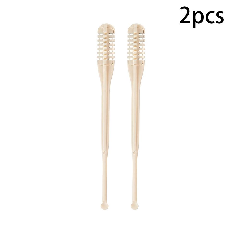 

2 шт. 2 в 1 щетка для чистки ушей и вращающийся триммер для носа портативный ручной инструмент для чистки носа 2pcs